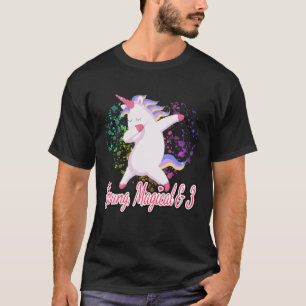 3. Geburtstagskleidung, Dabbing Unicorn Junge Magi T-Shirt