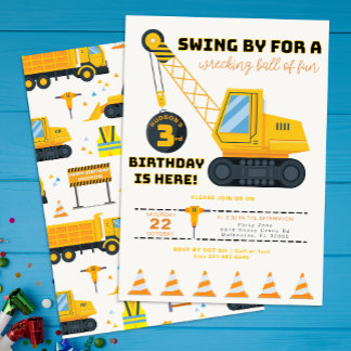 3. Geburtstagskrane Einladung