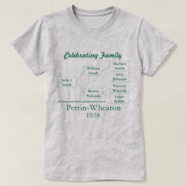 3-Generationen- und Gruppenname-Feiernde Familien- T-Shirt