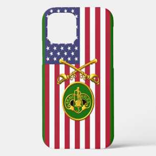 3. Gepanzerte Kavallerie gekreuzte Säbel USA-Flagg iPhone 12 Hülle