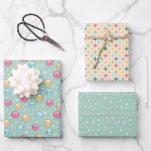3 Geschenkgutscheine Set - Merry Kitchsmas Geschenkpapier Set