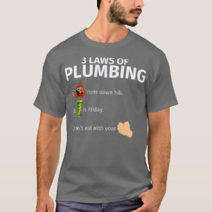3 Gesetze zum Klempnergeschenk T-Shirt