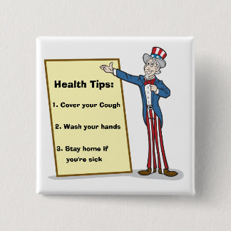 3 Gesundheits-Spitzen von Uncle Sam Button