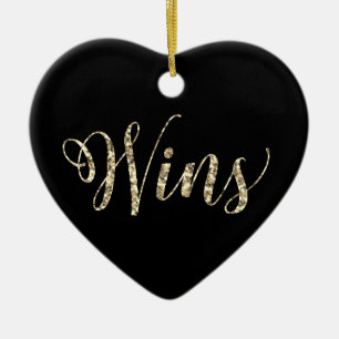 *~* 3 gewinnt Scotty Gold Glitzer Heart Liebe Orna Keramik Ornament