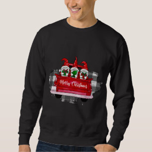 3 Gnomen in kleinen roten LKW Frohe Weihnachten Tr Sweatshirt