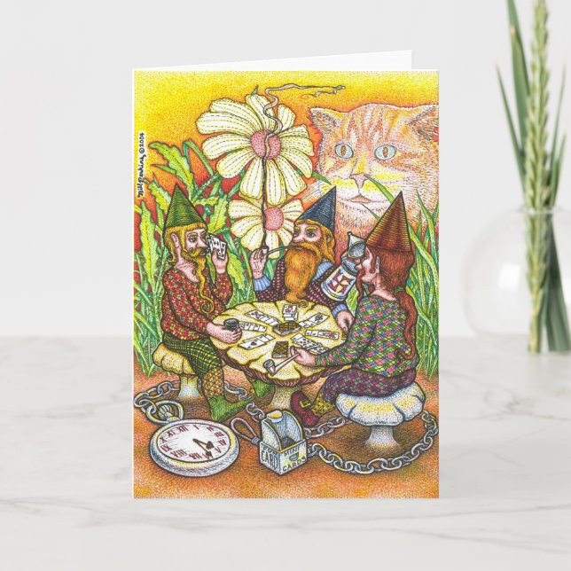 3 Gnomes-Gruß-Karte Karte (Vorderseite)