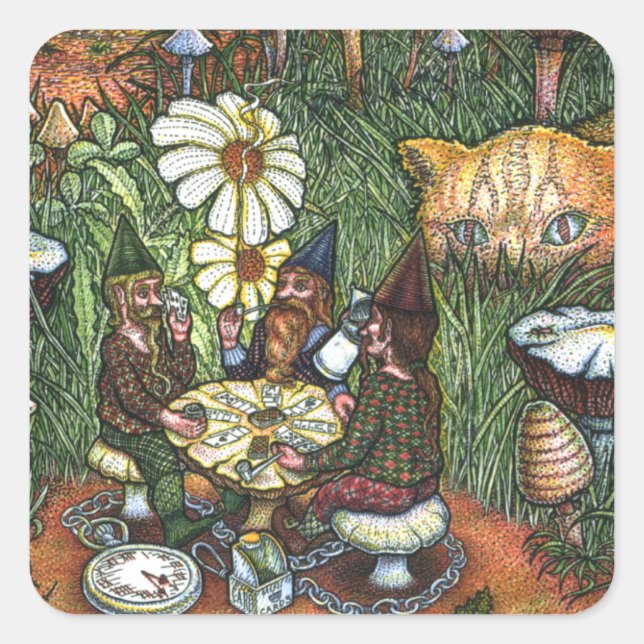 3 Gnomes Square Stickers (Vorderseite)