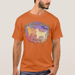 3 Goldene Sterne - orangefarbenes Banner T-Shirt