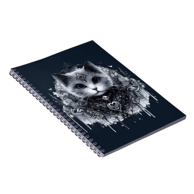 #3 Gotische Katze Notizblock (Rechte Seite)