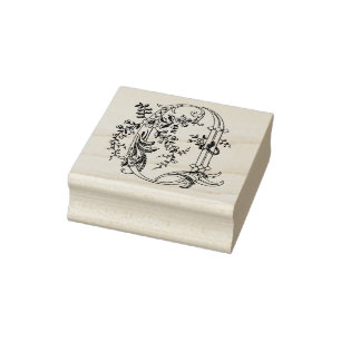 3 Größen Gummi Briefmarke Monogramm Anfangsbuchs Gummistempel