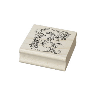 3 Größen Gummi Briefmarke Monogramm Anfangsbuchsta Gummistempel