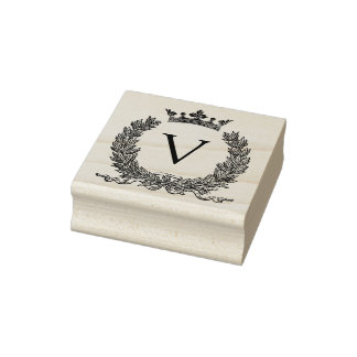 3 Größen Gummi Briefmarke Monogramm Anfangsbuchsta Gummistempel