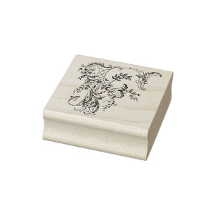 3 Größen Gummi Briefmarke Monogramm Anfangsbuchsta Gummistempel