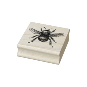 3 Größen Stempel mit Bild Hummel