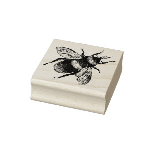 3 Größen Stempel mit Bild Hummel