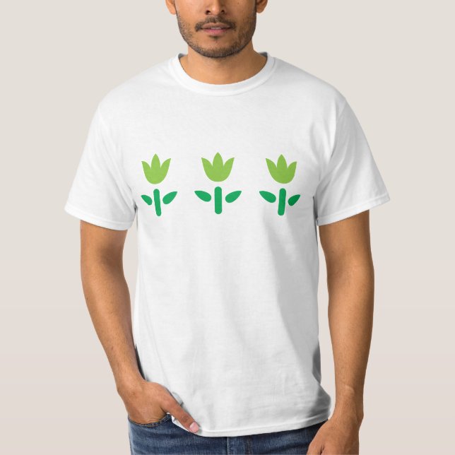 3 Grüne Blume T-Shirt (Vorderseite)