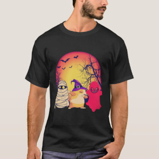 3 Halloween-Kürbis Meerschweinchen T-Shirt