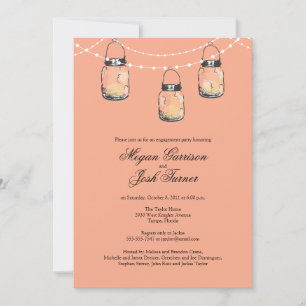 3 HangMason Jars - Engagement Party Einladung