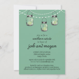 3 HangMason Jars - Engagement Party Einladung