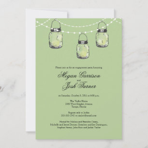 3 HangMason Jars - Engagement Party Einladung