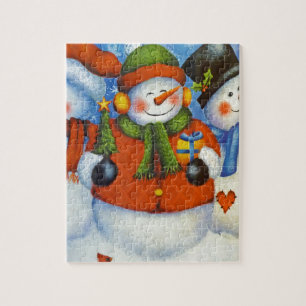 3 Happy Snowmen Puzzle