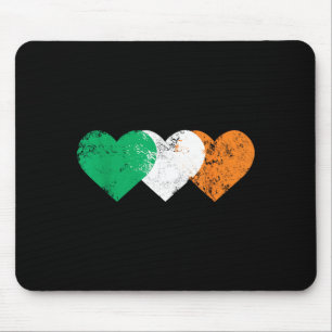 3 Hearts Irland Flagge St. Patricks Tag Irische Fl Mousepad
