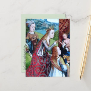 3 Heilige in einem Garten (Detail; M 070) Postkarte