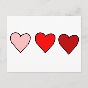 3 Herzen Postkarte