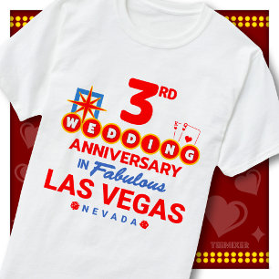 3. Hochzeitstag Fabelhaftes Las Vegas Paar T-Shirt