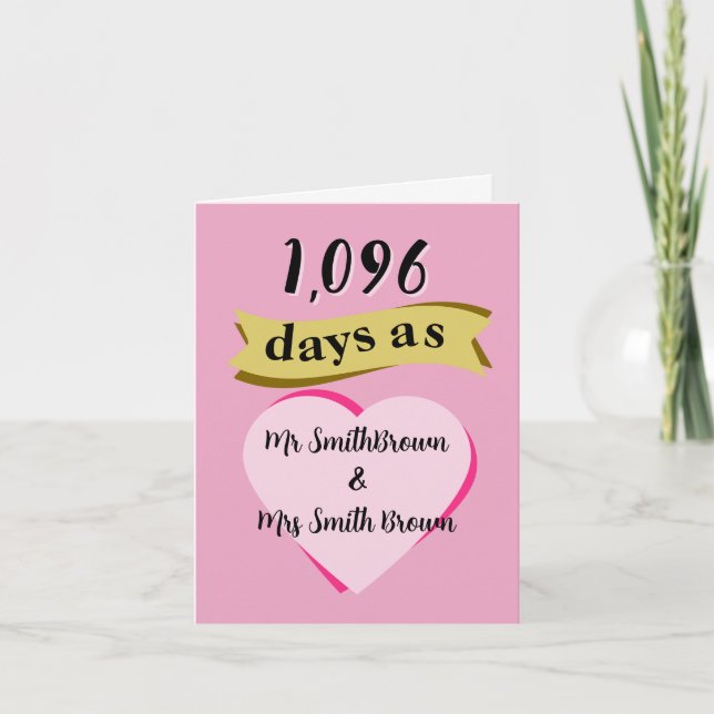 3. Hochzeitstag-Karte Leather dritten Karte (Vorderseite)