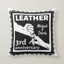 3. Hochzeitstag mit traditionellen Händen Kissen