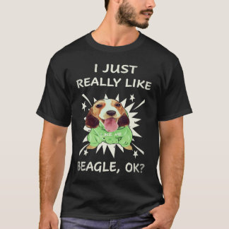 3 Ich mag einfach wirklich Beagle T-Shirt