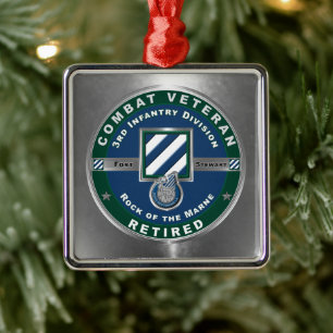 3. ID Infanterie-Division Weihnachten Ruhestand Ornament Aus Metall