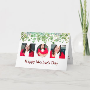 3 Image Mother's Day Foto Erinnerungen Elegant Flo Karte