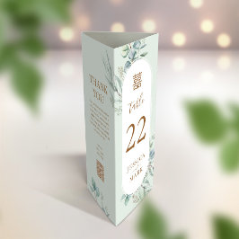 3 in 1 Tischnummer, Menü & Dankeschön Karte