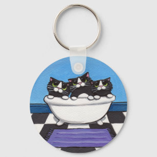 3 in the Tub - Cat Keychain Schlüsselanhänger