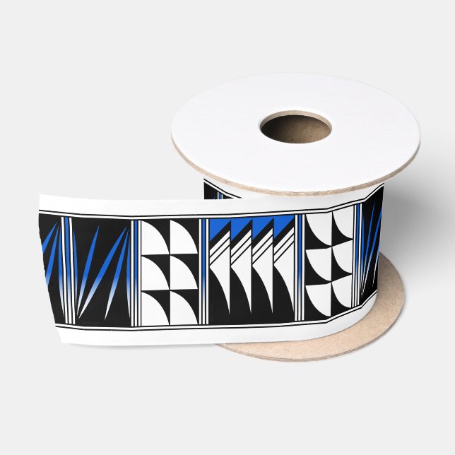 3 Inch gesegnete Federn in Blau Satinband (Spule)