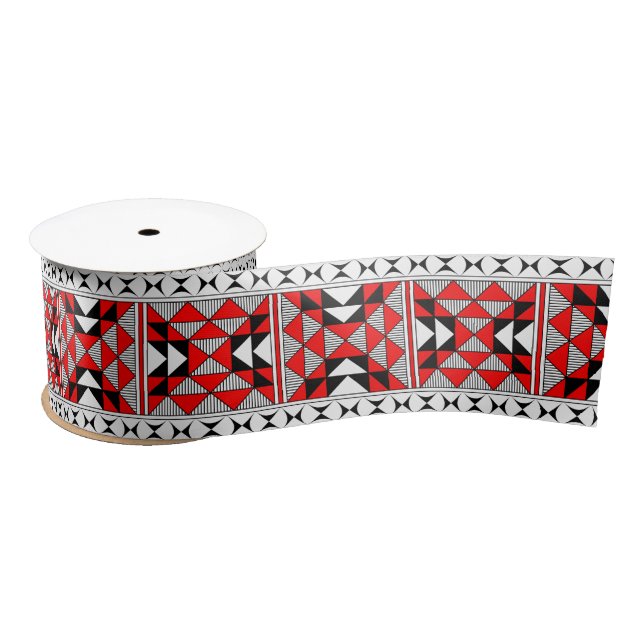 3 Inch Sacre Mountains in Red Satinband (Spule)