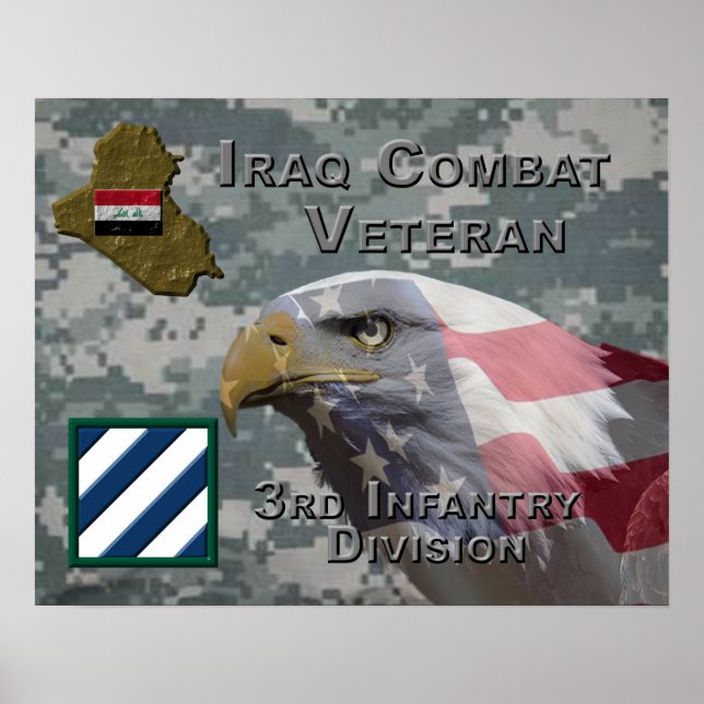 3. Infanterie Div Iraq Combat Veteran Poster (Vorne)