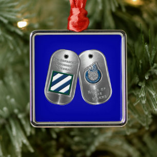 3. Infanterie-Division Weihnachten Ornament Aus Metall