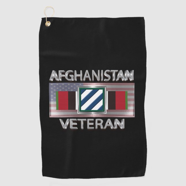 3. Infanterieabteilung Afghanistan Veteran Golfhandtuch (Vorderseite)