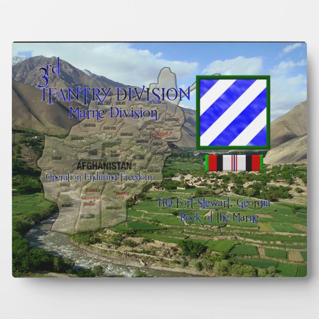 3. Infanterieabteilung OEF Veteran Plaque Fotoplatte (Vorderseite)