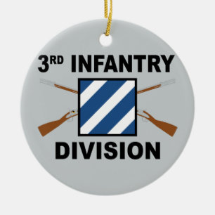 3. Infanteriedivision - gekreuzte Gewehre - mit Keramikornament