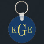 3 initiale monogramm marineborgelbe Trauzeugen Sch Schlüsselanhänger<br><div class="desc">Ein mit Monogramm Schlüsselanhänger ist ein Dankeschön für alle, die auf Ihrer Hochzeitsliste stehen. Dieser Schlüsselring enthält die Initialen des Empfängers in einem klassischen Serif-Schriftzeichen-Set mit einem soliden Farbhintergrund. Dieses vielseitige und elegante Accessoire ist praktisch und persönlich. Gönnen Sie Ihren Trauzeugen ein individuelles Geschenk, das sie jeden Tag nutzen und...</div>