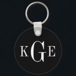 3 initiale Monogramm Schwarz-weiße Trauzeuge Schlü Schlüsselanhänger<br><div class="desc">Ein mit Monogramm Schlüsselanhänger ist ein Dankeschön für alle, die auf Ihrer Hochzeitsliste stehen. Dieser Schlüsselring enthält die Initialen des Empfängers in einem klassischen Serif-Schriftzeichen-Set mit einem soliden Farbhintergrund. Dieses vielseitige und elegante Accessoire ist praktisch und persönlich. Gönnen Sie Ihren Trauzeugen ein individuelles Geschenk, das sie jeden Tag nutzen und...</div>