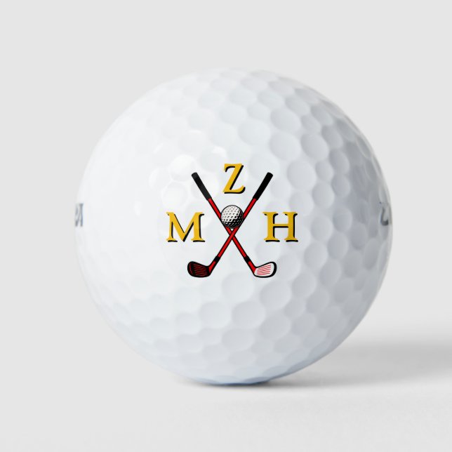3-Initialen oder kurzer dreibuchstabiger Name Golfball (Vorderseite)
