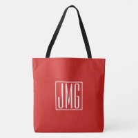 3 Initialmonogramm | Rot und Weiß (oder Farbtöne)