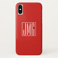 3 Initialmonogramm | Rot und Weiß (oder Farbtöne)