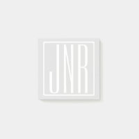 3 Initialmonogramm | Weiß und sehr leicht grau