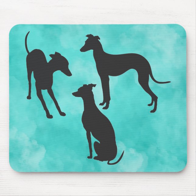 3 Italienische Windhunde Mousepad (Vorne)